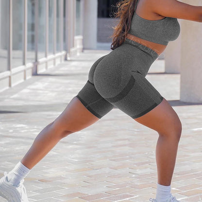 Scrunch Butt Lifting Shorts for Women Workout Gym Smile Contour Seamless Leggings High Waist Ruched Booty Yoga Shorts